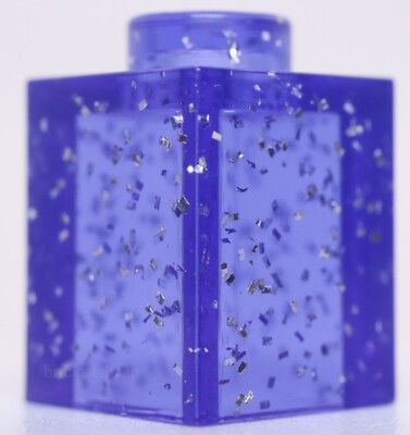 Lego 15x Trans Purple 1 x 1 Brick Glitter Pattern