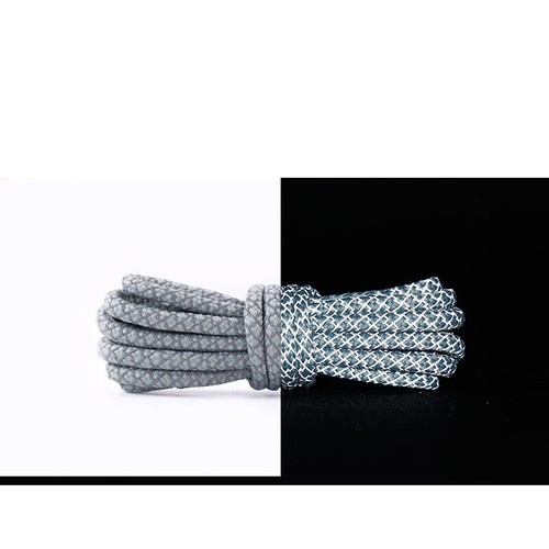 Reflective Coloured Round Shoelaces Trainer Shoe Laces 4 Length - 16 Colours - Picture 13 of 26