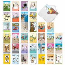 36 Asst'd Set Funny Birthday Greeting Cards w/ 5x7" Env. - Celebrations