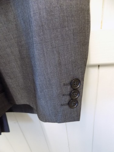 mens PIERRE CARDIN GREY WOOLMARK SUIT SIZE 50"R CHEST 42" WAIST 31" LEG - Picture 2 of 12