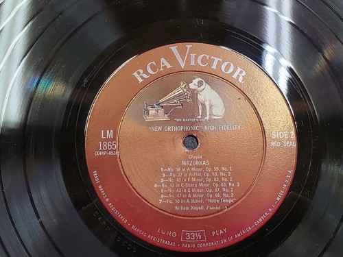 CHOPIN Mazurkas, William Kapell, 1955 RCA Victor Red Seal LM-1865 Mono LP Record - Picture 14 of 14