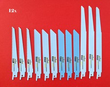 12tlg.Säbelsägeblätter Säbelsäge Recipro Sägeblätter  für Holz, Plastik, Kunstst