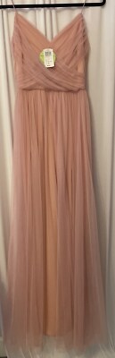 Windsor NWT SIZE SMALL Chiffon Maxi Dress  Rose Pink Spaghetti Strap Long Gown