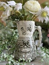 Royal Doulton JACOBEAN Series Ware Table Jug Pitcher Burslem c1901 Olive Green