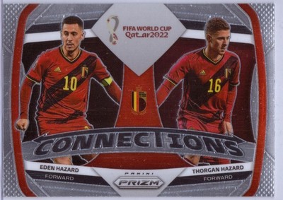 2022 Panini Prizm World Cup Qatar Connections #2 E. Hazard/T. Hazard - Belgium