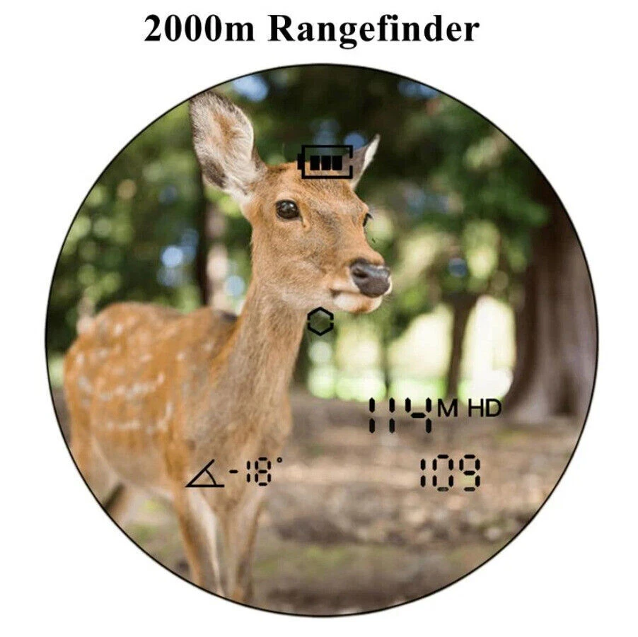 Laser Binoculars with Range finder 2000m BK7 Prism Telescopes 10x42 IPX5 Hunting - Image 2 of 4