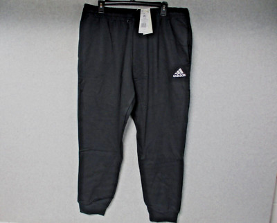 Adidas Essentials Fleece Regular Tapered Sweat Pants Black Mens XL Feel Cozy