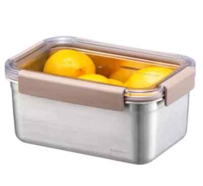 Locknlock Edelstahl Modulare Brotdose 1,5L / Lebensmittelbehälter / Tracking
