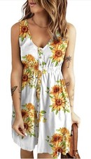 Happy Sailed Sunflower Summer Dress Small 6-8