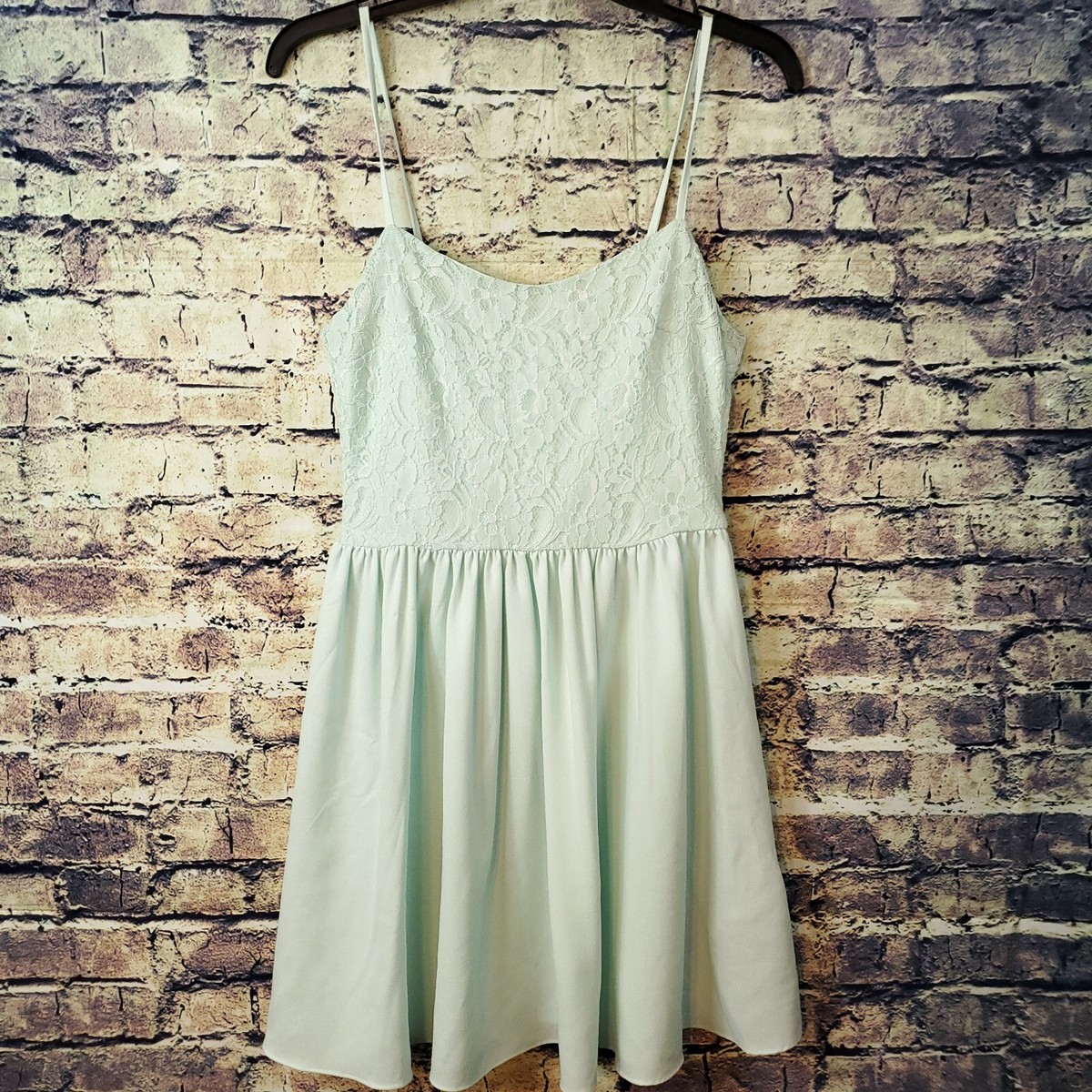 mint green dress h&m Satin Halter neck maxi dress in pale mint. 