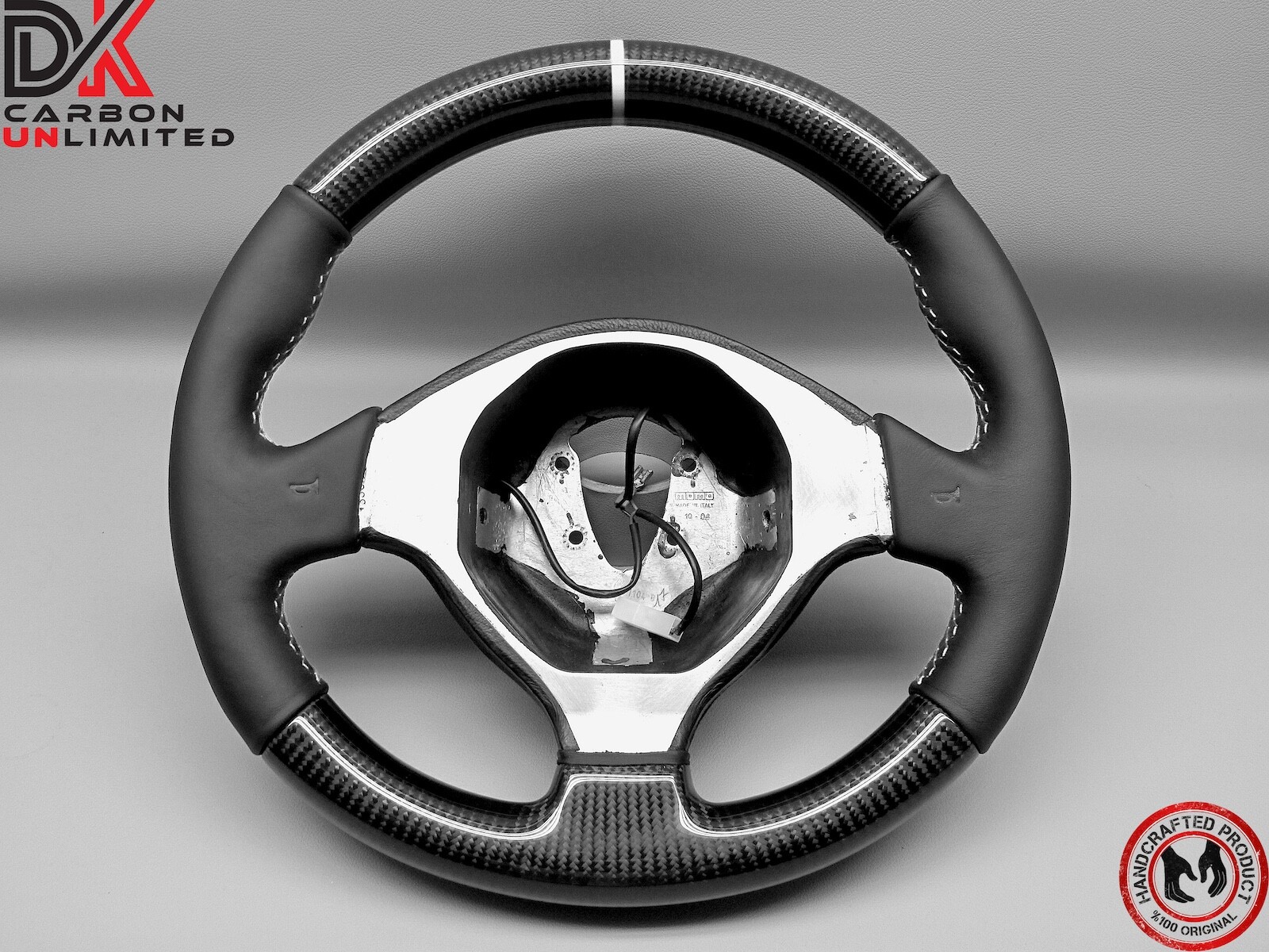Lamborghini Murcielago LP640 LP650 LP670 5mm White Napa Carbon Steering Wheel v1