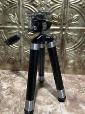 Compact Travel Tripod Brass Rubber Feet 42” For WebCam Screw Camera