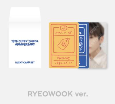 SUPER JUNIOR 18th ANNIVERSARY OFFICIAL MD GOODS LUCKY CARD SET +