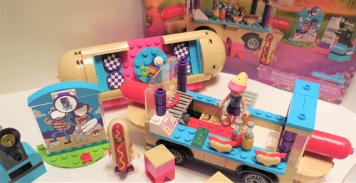 LEGO FRIENDS STEPHANIE AMUSEMENT PARK FOOD HOT DOG TRUCK VAN STAND 41129 SET LOT - Picture 7 of 8