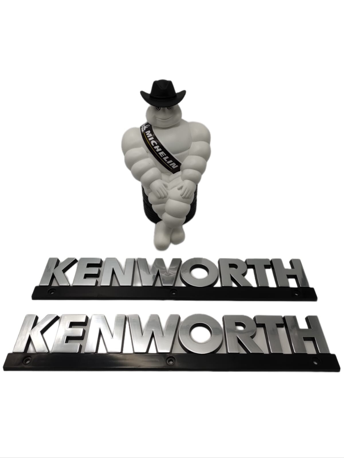 Kenworth Hood Emblem Bug Letters Badge Logo (plastic) And Michelin ...