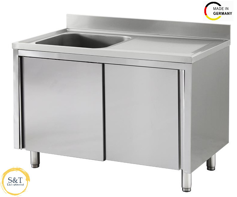 Spülschrank 1 Becken Spüle !ALLE GRÖßEN! Gastrospüle Edelstahlschrank Gastro NEU