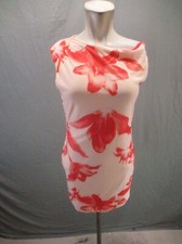 Shein Size 8/10 Womens Floral Sleeveless Stretch Mini Drape Bodycon Dress 836