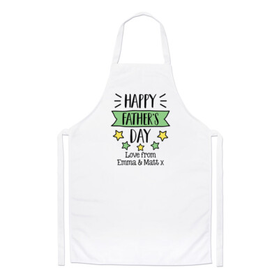Personalisierte Happy Vatertag G Banner Liebe vom Koch Schürze Papa Kochen