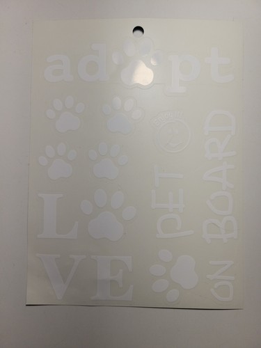 NUEVO-Enjoy It Adopt, Love, Paw Print, Pet on Board Calcomanías para automóvil 7 pegatinas - Imagen 2 de 2