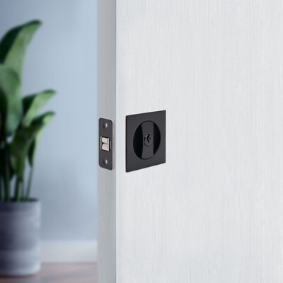 Square Sliding door Lock Privacy Barn Pocket door Entry lock Zinc Alloy Latch