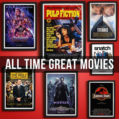 All Time Great Movie Posters Classic Modern Cinema Poster Wandbild