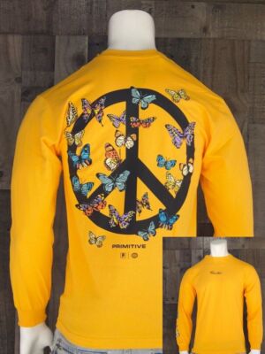 New Primitive Apparel Codes Hope Gold Mens Sport L/S T Shirt RPRM-45