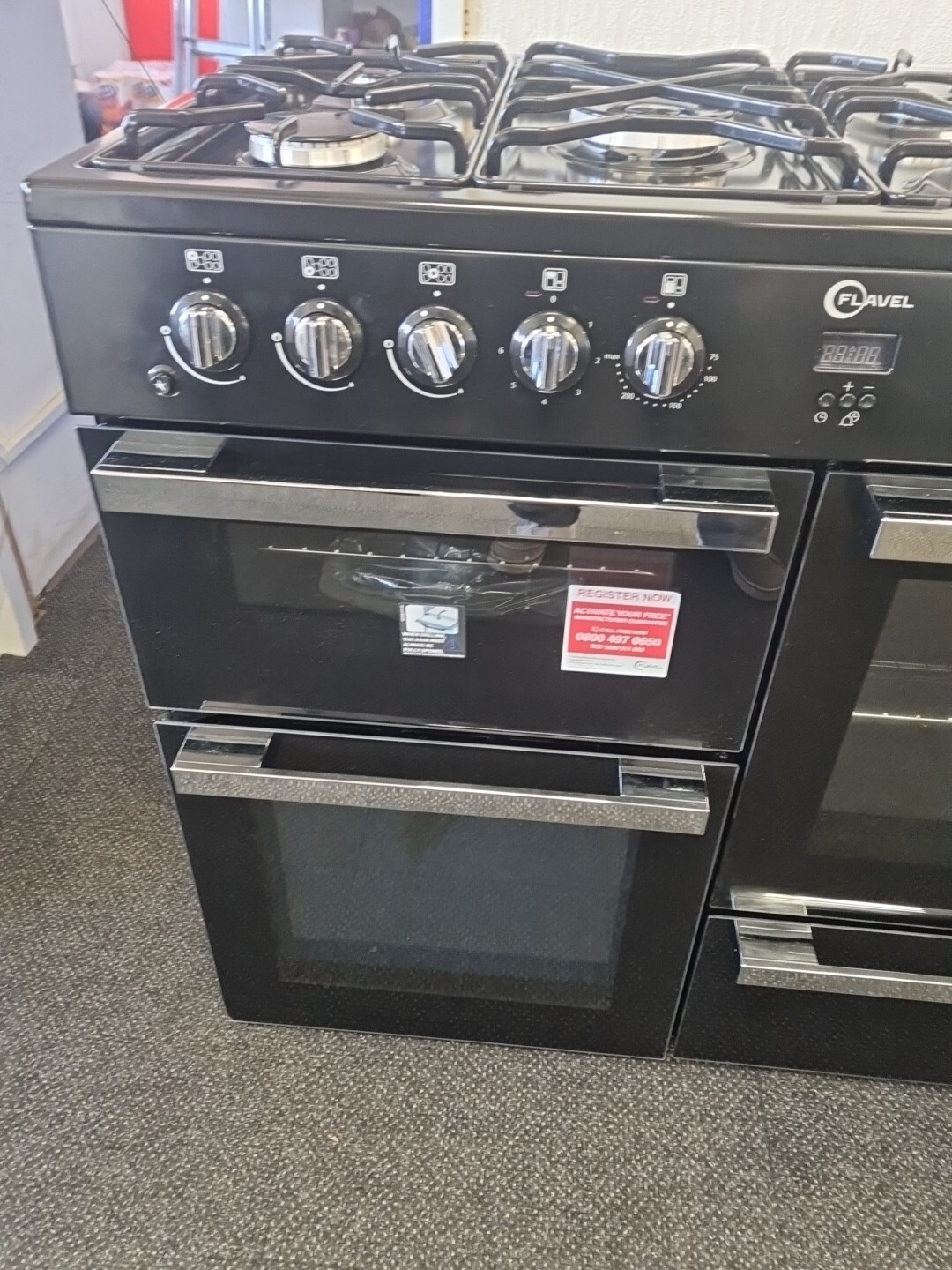 Flavel MLN10FK 100cm Dual Fuel Range Cooker Black eBay