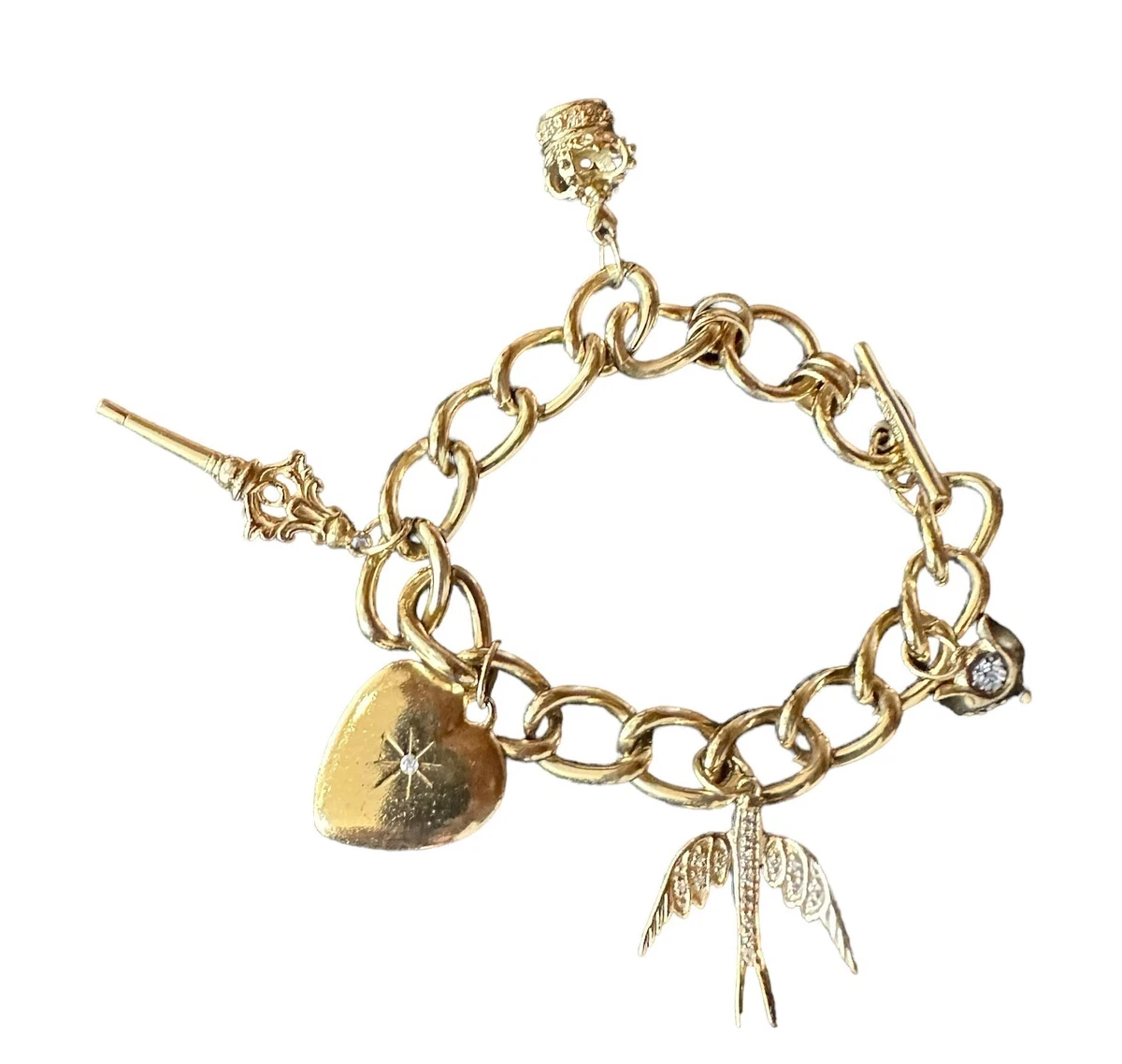 Stella Dot Alice Temperley Wonderland Charm Bracelet Gold Tone