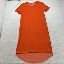 Zara Trafaluc Women's Small Bright Orange Short Sleeve A-Line T Shirt Mini Dress
