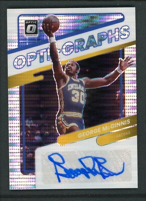 2021-22 GEORGE MCGINNIS 08/20 AUTO PANINI DONRUSS OPTIC PULSAR OPTI GRAPHS
