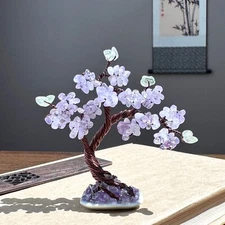Mini Amethyst Crystal Bonsai Tree Intuition Tree Gemstone tree of Life