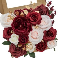 Artificial Flowers Silk Fake Flowers Roses for DIY Wedding Bouquets