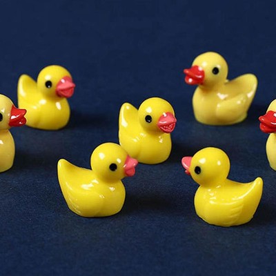 100/200x Mini Gummienten Miniatur Resin Enten Yellow Duckies Tiny F2K2