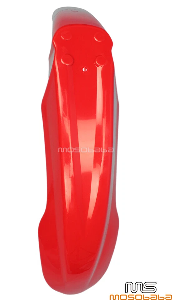 Red Front Fender Mudguard For Honda CR100/125/250 Yamaha TTR230/250 Suzuki DR100 - Image 3 of 4