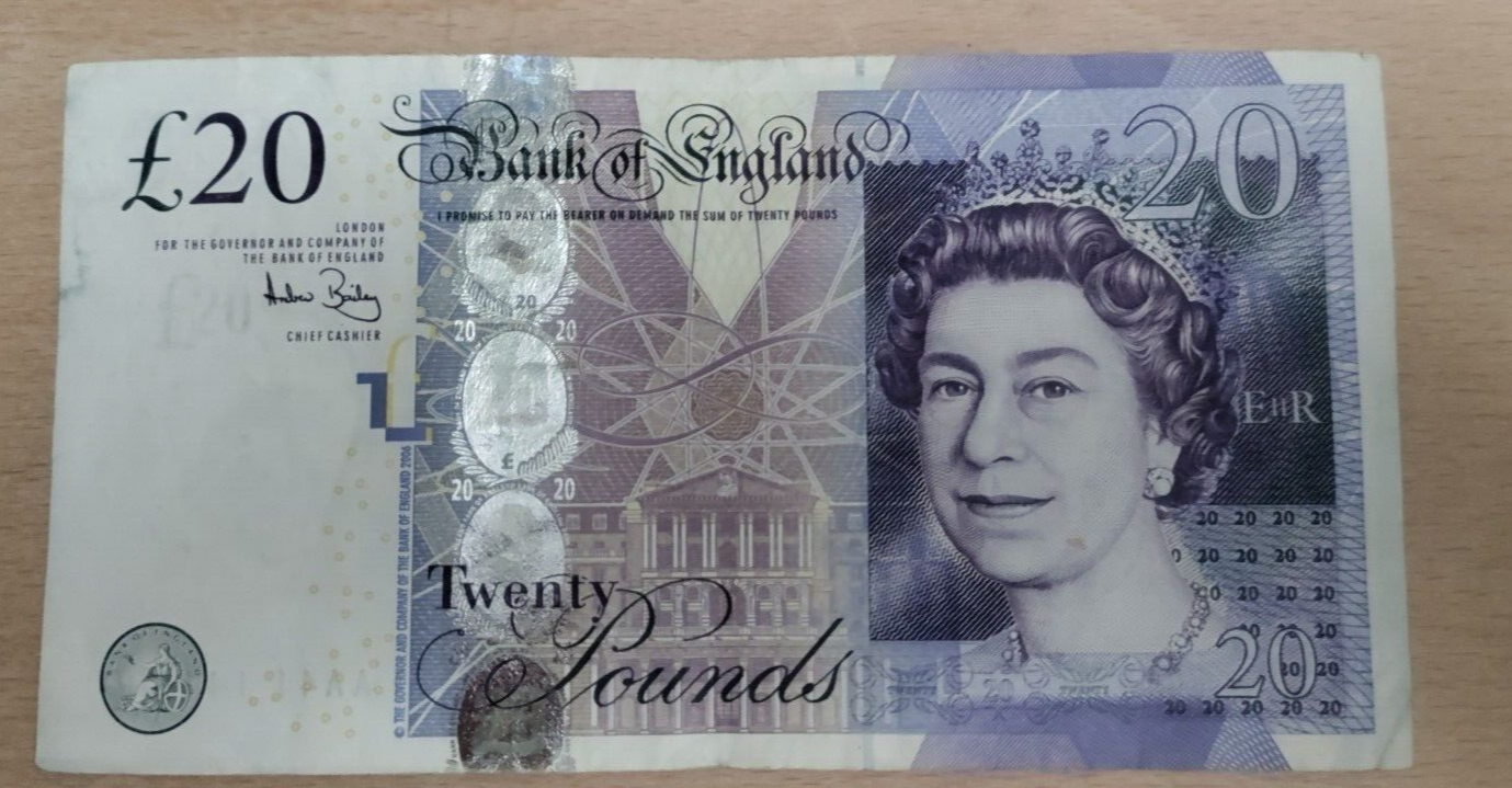 Old paper twenty pound note £20 AA serial number VGC collectable rare ...