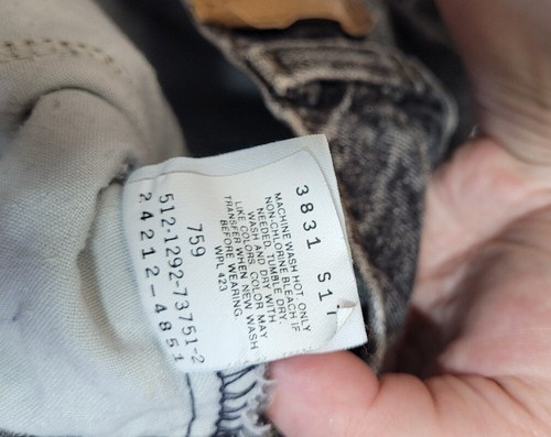 Vintage Little Levis Faded Black Jeans Kids Size 7 Slim Boys Snap Retro 90's - Picture 7 of 12