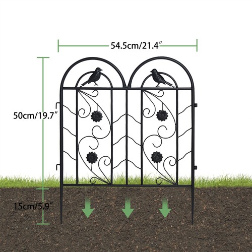 10FT Garden Fence Flower Bed Border Anti Rust Iron Fence Edging for Outdoor Lawn - 第 41/51 張圖片