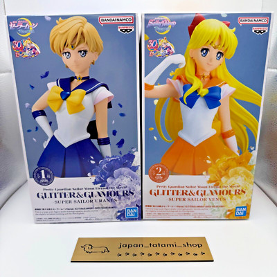 Sailor Moon Eternal SUPER SAILOR URANUS VENUS Figurenset Glitzer Glamour NEU