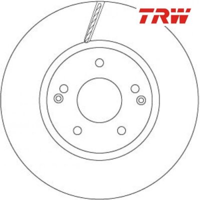 2 pieces brake disc TRW DF6804 for Ssangyong Korando