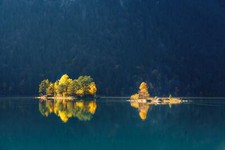 Landscape trees lake water Custom Gaming Mat Desk