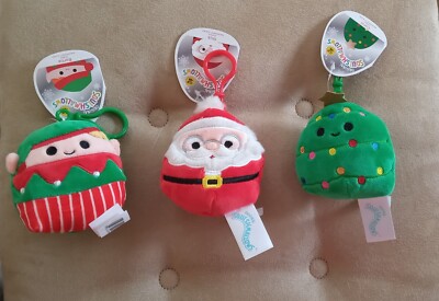 Squishmallows 3.5  Bartie & Nick & Carol Clip-On Set Of 3 fun fun fun! (6)