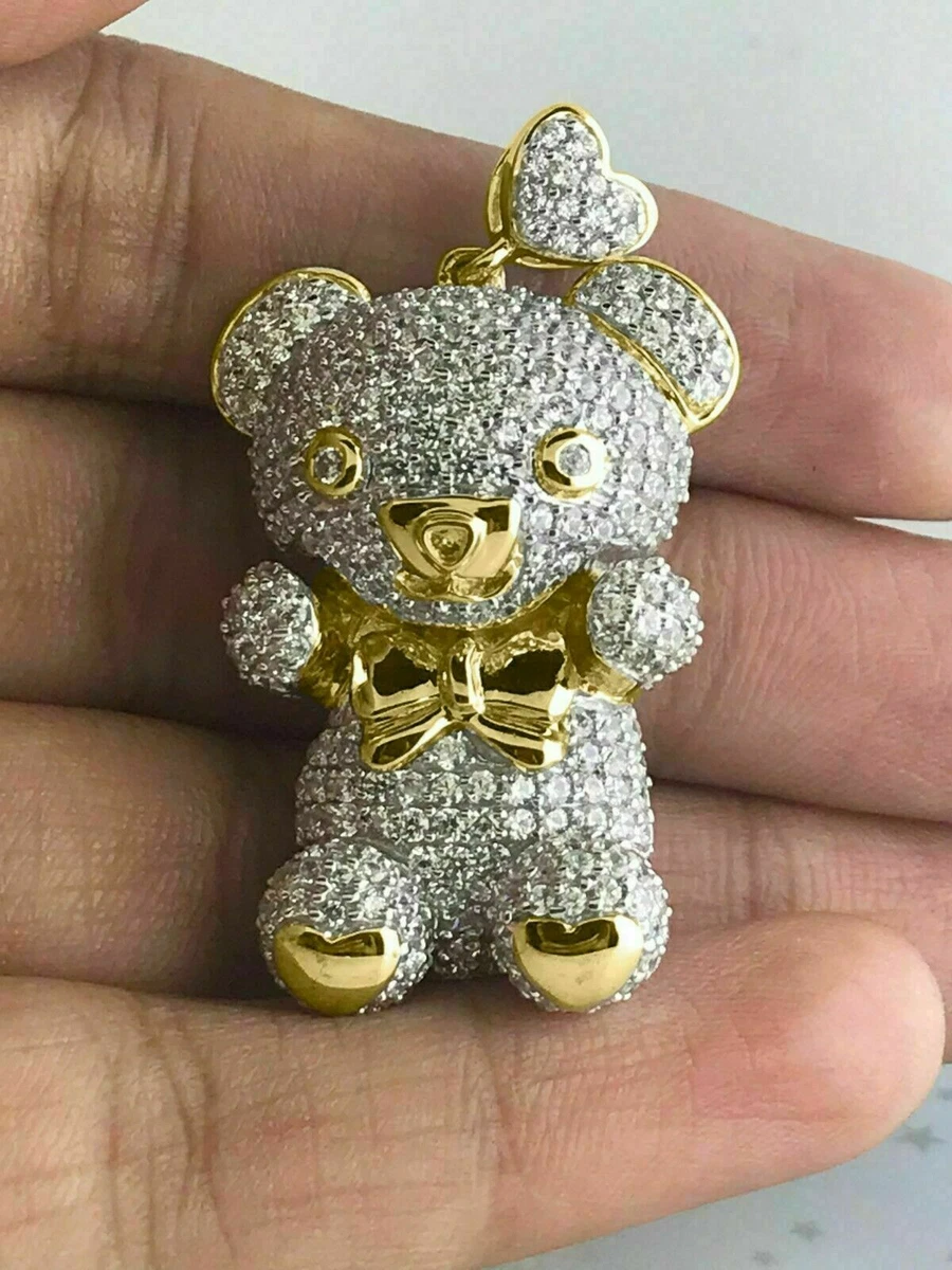 Silver bear shop charm