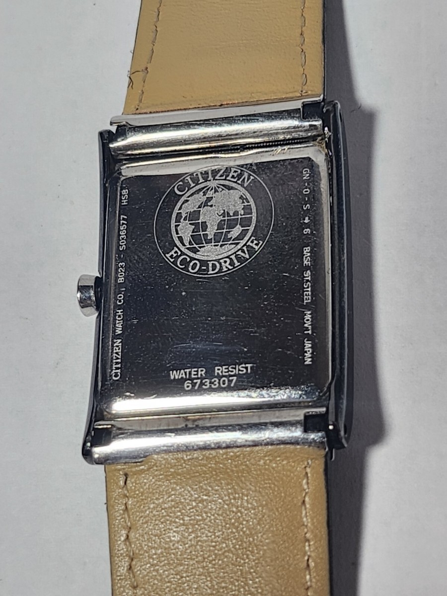 Citizen Men's B023-S036577 Eco-Drive Stainless Steel Black Leather