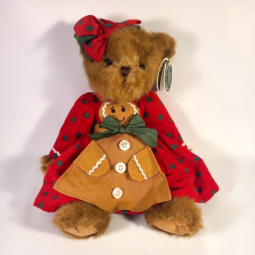 Bearington Collection Plush Ginger Cookiebaker Teddy Limited gingerbread apron