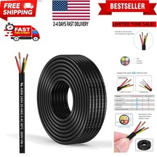 20 Gauge 4 Conductor Electrical Wire Oxygen-Free Copper Cable 25FT/7.7M Flexi...