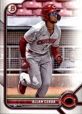 LOT OF 20 2022 BOWMAN DRAFT  BASE PROSPECT BD22 ALLAN CERDA REDS