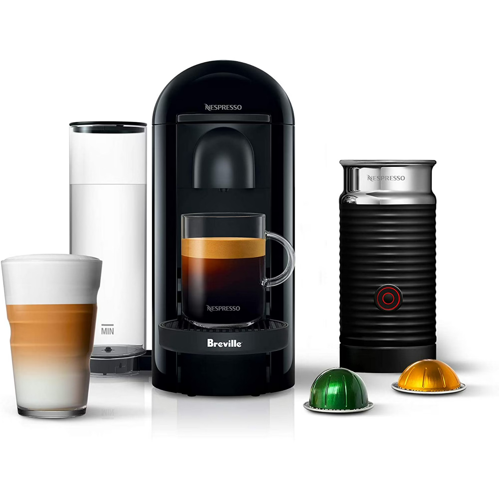 By Breville W/aeroccino Milk Frother, Black