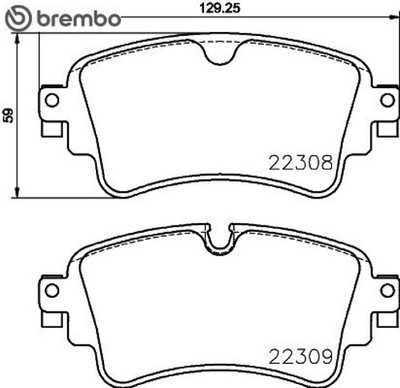 Brembo P85154NX Bremsbelagsatz für Scheibenbremse Bremsbelagsatz 