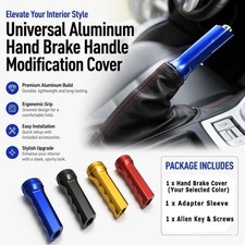 Racing Style Handbrake Grip Cover Universal Fit Car Parking Brake Golden Custom