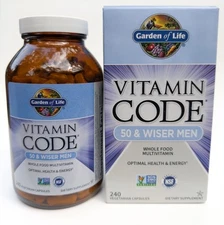 Garden of Life Vitamin Code 50 & Wiser Men 240 Veg Caps (60 Day Supply)